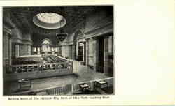 Banking Room Of The National City Bank Of New York Postcard Postcard