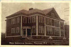 New Grammar School Pontiac, RI Postcard Postcard