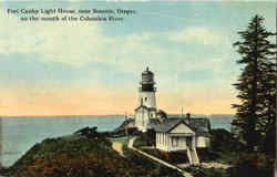 Fort Canby Light House Postcard
