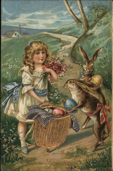 Easter bunnies and Easter eggs With Bunnies