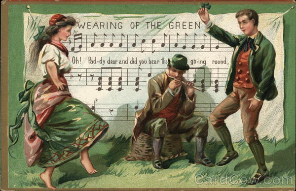 Irish People Dancing to Wearing of the Green St. Patrick's Day