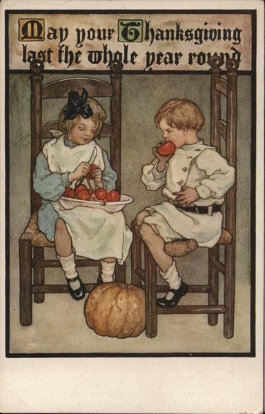 Girl Peeling Apples Children