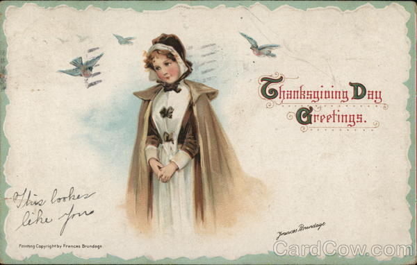 Pilgrim Girl and Bluebirds Pilgrims