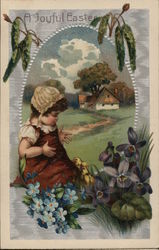 A Joyful Easter With Children Postcard Postcard Postcard