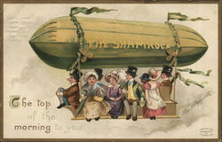 The Shamrock Dirgible St. Patrick's Day Postcard Postcard Postcard