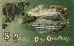 St Patrick's Day Greetings with View of Ireland Postcard