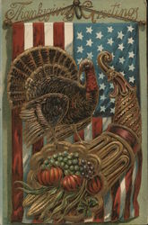 Thanksgiving Greetings Turkeys Postcard Postcard Postcard