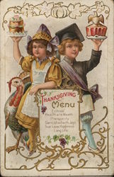 Thanksgiving Menu Postcard