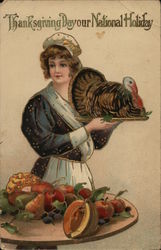 Thanksgiving Day our National Holiday Postcard