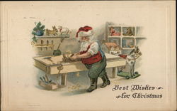 Best Wishes for Christmas Santa Claus Postcard Postcard Postcard