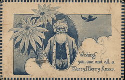 Wishing you, one and all, a Merry, Merry Xmas Postcard