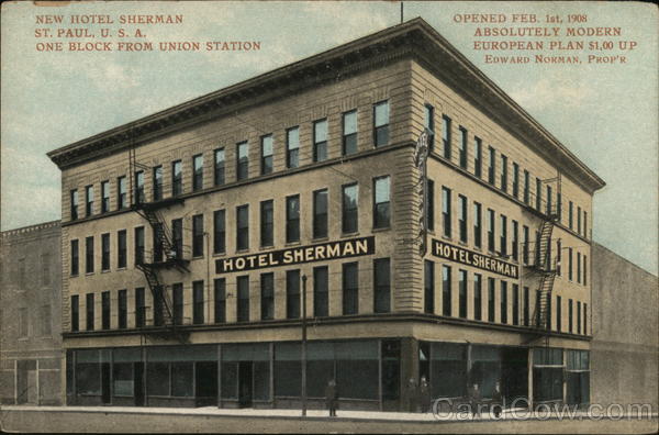 New Hotel Sherman St. Paul Minnesota