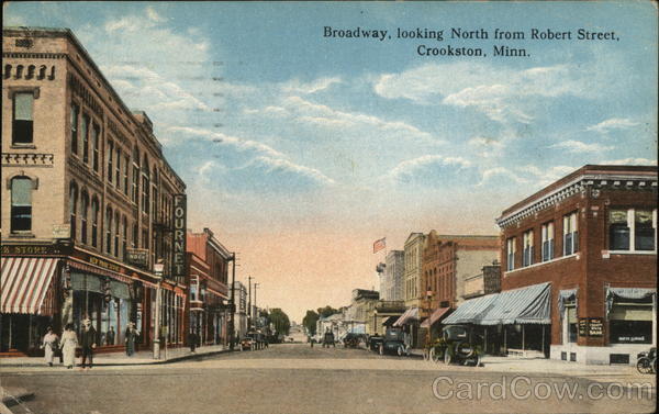 Broadway, looking North from Robert Street Crookston Minnesota