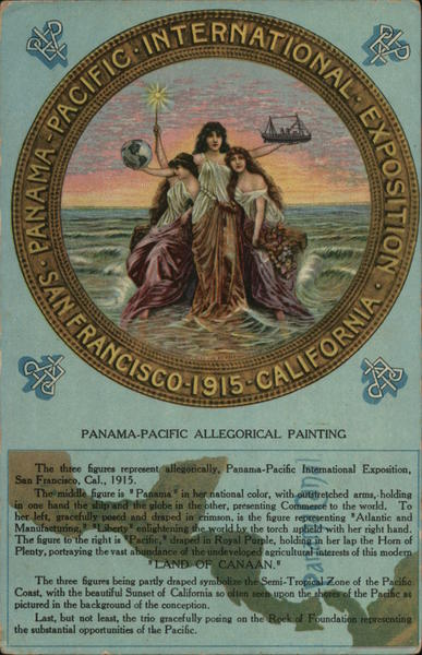 Panama-Pacific Allegorical Painting San Francisco California