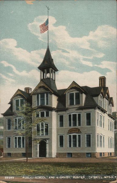 Public School and Library Hunter New York