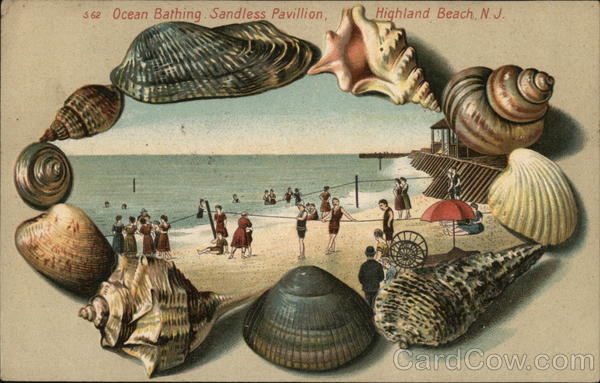 Ocean Bathing Sandless Pavillion Highland Beach New Jersey