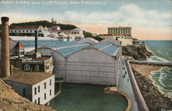 Sutro Baths and Cliff House San Francisco, CA Postcard Postcard Postcard