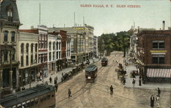 Glen Street Glens Falls, NY Postcard Postcard Postcard