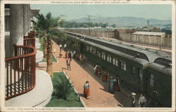 Indians Selling Beadwork in Front of El Ganges Hotel Needles, CA Postcard Postcard Postcard