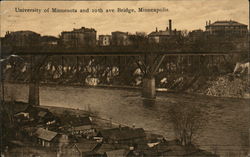 University of Minnesota and 10th Avenue Bridge Minneapolis, MN Postcard Postcard Postcard