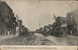 Main Street, Looking South from Sherman Avenue Montevideo, MN Postcard Postcard Postcard