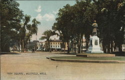 Park Square Westfield, MA Postcard Postcard Postcard