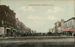 North Oak Street Watertown, SD Postcard Postcard Postcard