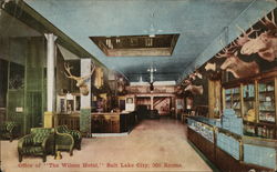 Office of The Wilson Hotel, 300 Rooms Salt Lake City, UT Postcard Postcard Postcard