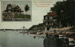 Boat Landing and General View or Orange Lake Newburgh, NY Postcard Postcard Postcard