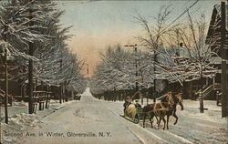 Second Ave. in Winter Postcard