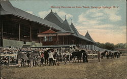 Morning Exercise on Race Track Saratoga Springs, NY Postcard Postcard Postcard