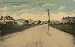 Officers' Residences, Soldiers' Home Danville, IL Postcard Postcard Postcard