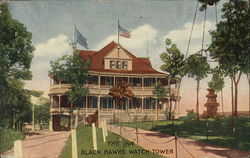 Black Hawk's Watchtower Inn Davenport, IA Postcard Postcard Postcard
