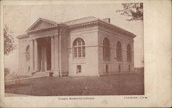 Cragin Memorial Library Colchester, CT Postcard Postcard Postcard