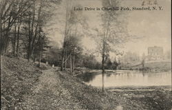 Lake Drive in Churchill Park Postcard