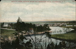 Esopus Creek, Hudson River and Berkshire Hills Saugerties, NY Postcard Postcard Postcard