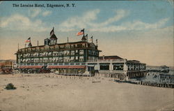The Loraine Hotel Edgemere, NY Postcard Postcard Postcard