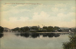 Junction of the Susquehanna and Chenango Rivers Binghamton, NY Postcard Postcard Postcard