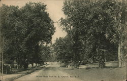 Milton Road from M.E. Church Postcard