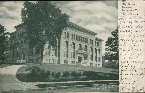 High School Building Burlington Vermont