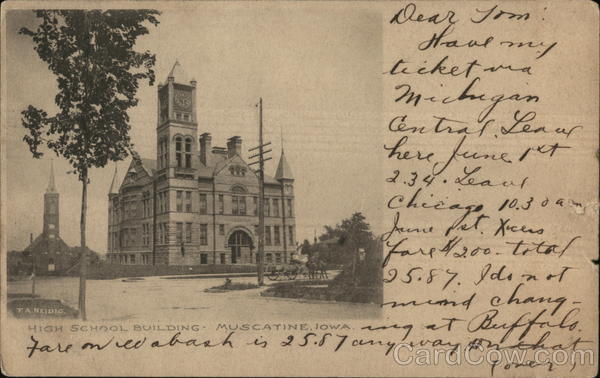 High School Building Muscatine Iowa