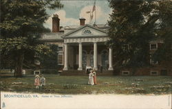 Monticello--Home of Thomas Jefferson Virginia Postcard Postcard Postcard