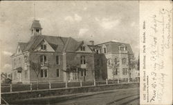 1567 High School Building Postcard