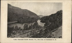 Lake Emerald On Line of Rutland R. R. Postcard