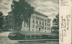 High School Building Burlington, VT Postcard Postcard Postcard