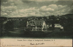 Kendal Place (Village in Background) Postcard