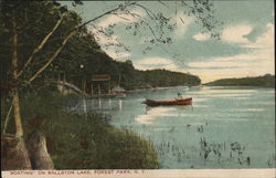 Boating on Ballston Lake Forest Park, NY Postcard Postcard Postcard