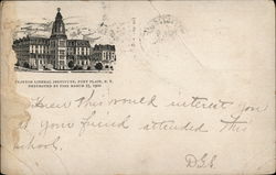 Clinton Liberal Institute, Destroyed by Fire March 25, 1900 Postcard