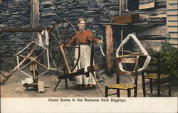 Home Scene in the Alabama Gold Diggings Postcard