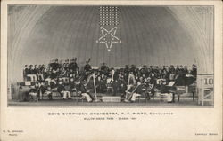 Boys Symphony Orchestra, F. F. Pinto Conductor, Willow Grove Park, Season, 1904 Performers & Groups Postcard Postcard Postcard